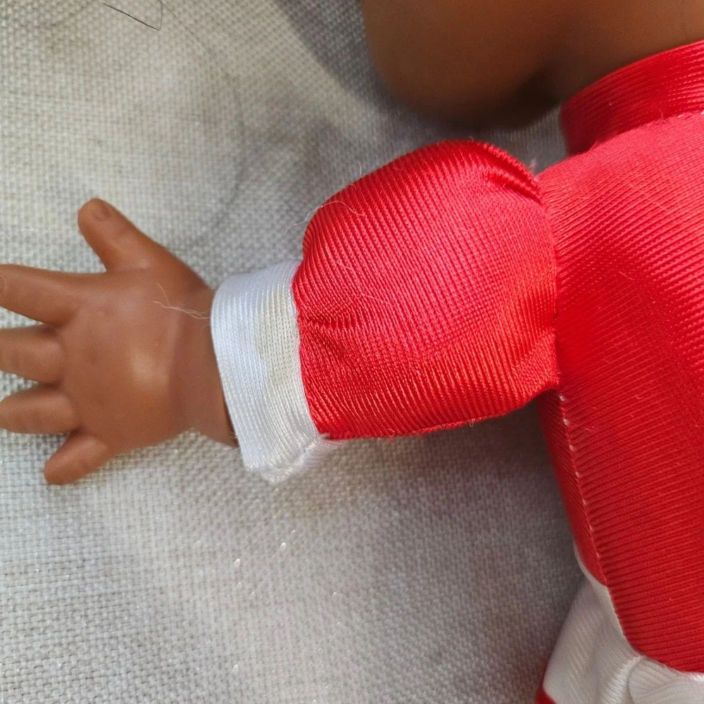Lovee Doll Cheerleader Plush Doll Kids 14.5in Red White M Uniform Vintage T246
